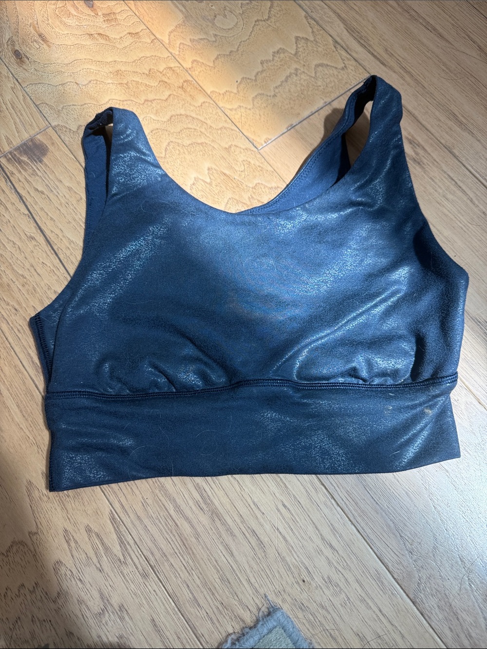 aerie Shiny Black Sports Bra